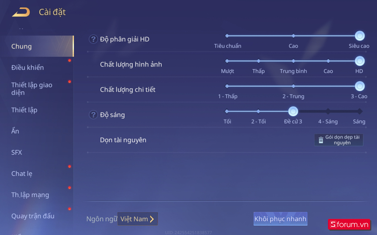 Cấu hình Liên Quân Mobile trên Samsung Galaxy Tab S11 Ultra