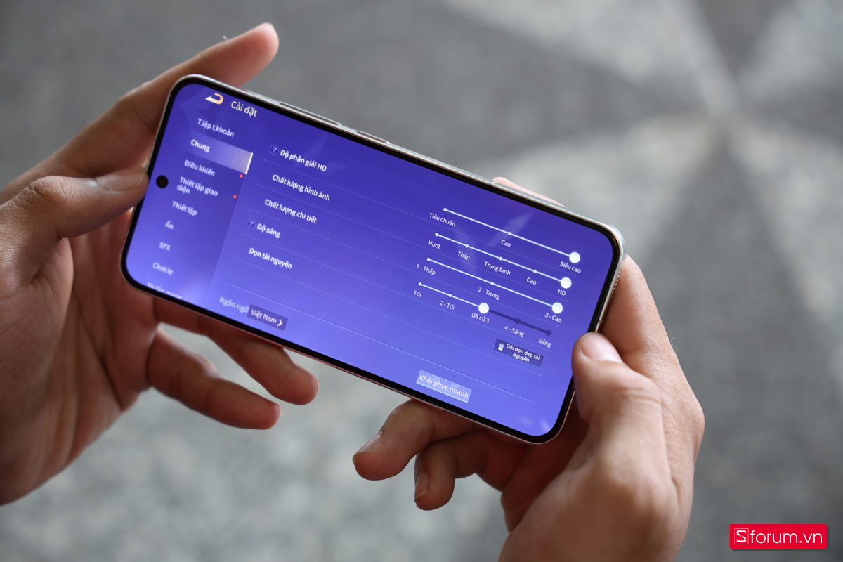 Cấu hình đồ họa game Liên Quân Mobile trên Xiaomi 13