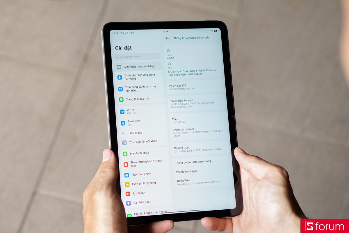 Sức mạnh của Xiaomi Redmi Pad 2 9.7 inch được cung cấp bởi vi xử lý Snapdragon 6s 4G Gen 2