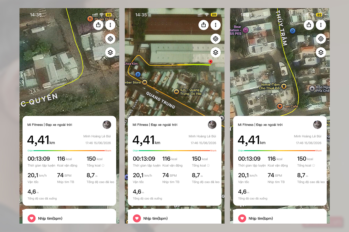Tracking đường chạy bằng GPS trên Xiaomi Watch S5