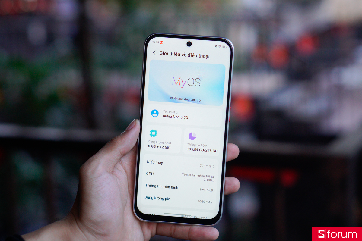 ZTE Nubia Neo 5 5G được chạy trên hệ điều hành MyOS 16 trên nền Android 16