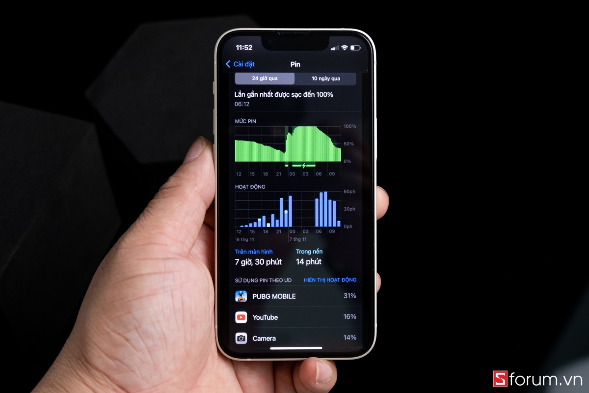 Dung lượng pin không quá lớn, iPhone 13 mini vẫn có thể đáp ứng được gần 1 ngày sử dụng với các tác vụ cơ bản