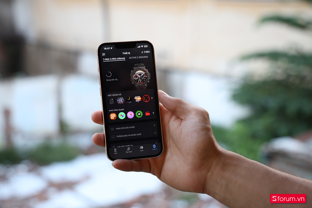 Ứng dụng Zepp quản lý các thông tin và chỉ số trên Amazfit T-Rex 3 Pro