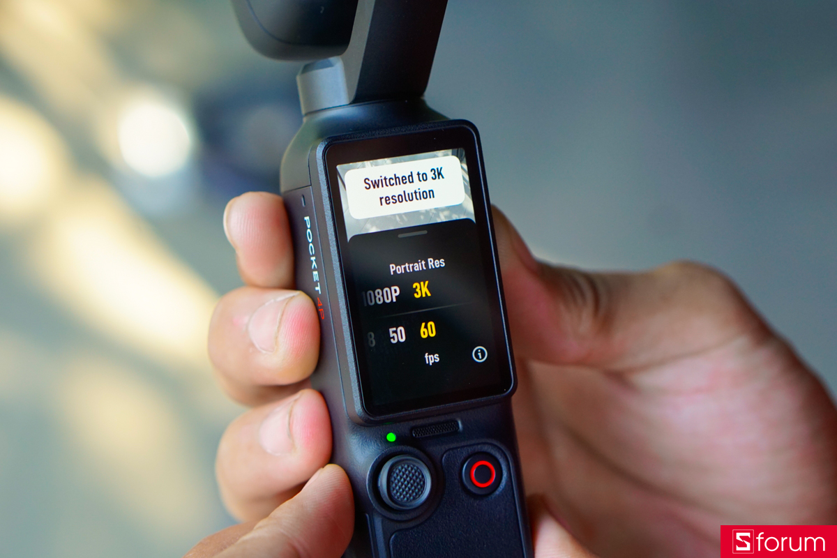 Hỗ trợ quay dọc 3K60fps trên DJI Osmo Pocket 4P
