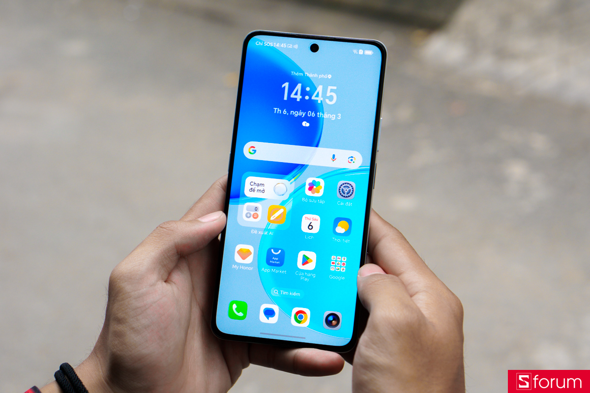 HONOR X8d có phần viền được làm tương đối mỏng và đều nhau, cho hiệu ứng thị giác tốt