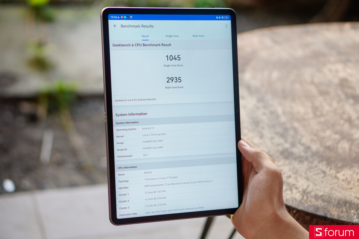 Điểm Geekbench 6 trên Huawei MatePad 11.5 S