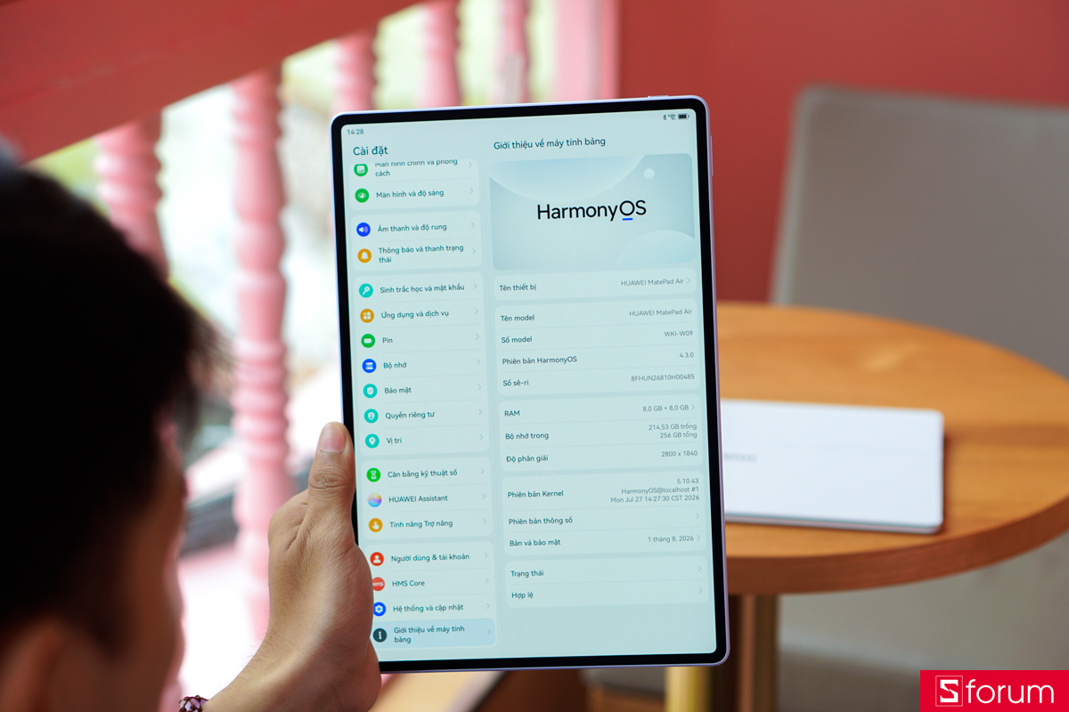 Hệ điều hành và trải nghiệm sử dụng của Huawei MatePad Air