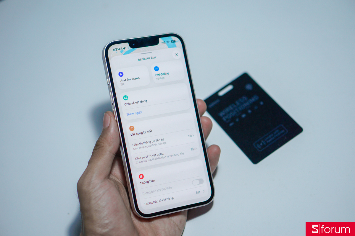 Hơn nữa khi kết nối hay cần xác định vị trí của chiếc thẻ, IDMIX Air Star cũng hỗ trợ tính năng phát âm thanh cảnh báo cho việc tìm kiếm dễ dàng hơn
