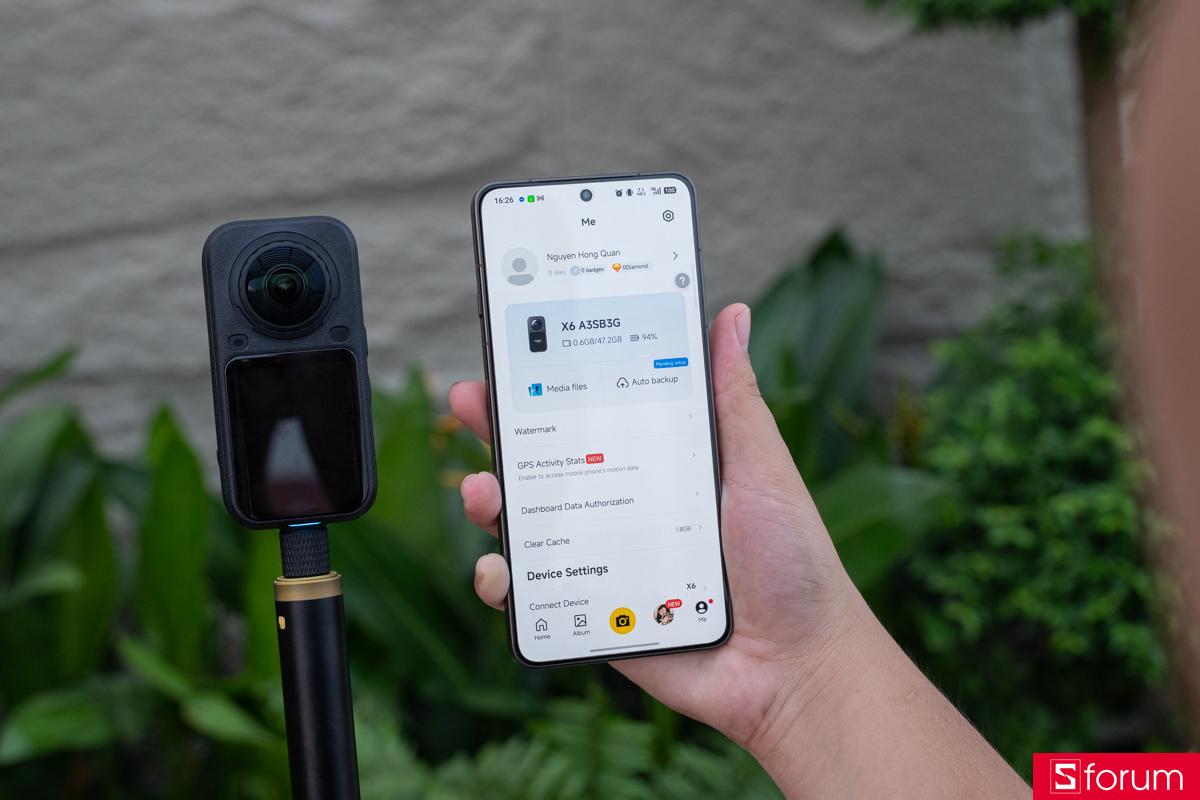 Pin và thời lượng sử dụng của Insta360 X6