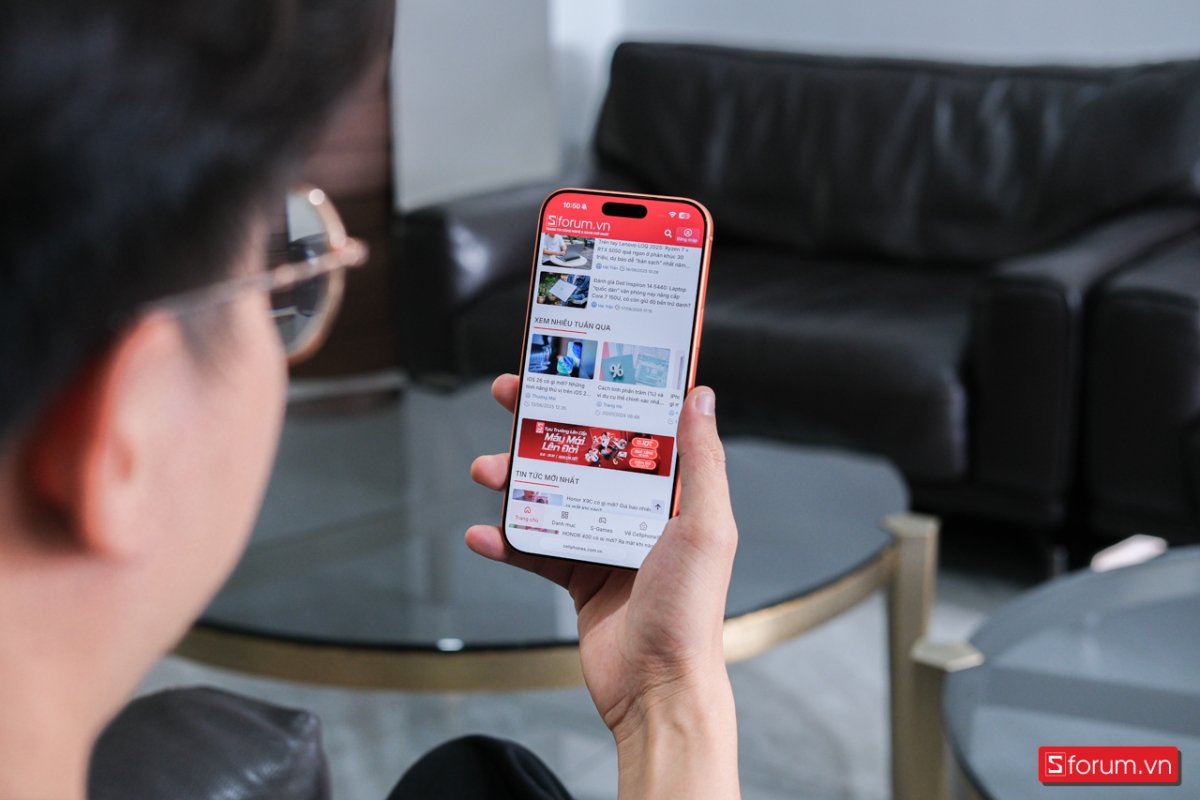 Màn hình trên iPhone 17 Pro Max được trang bị màn hình ProMotion 120Hz