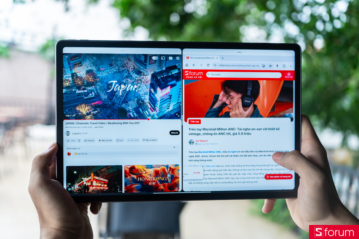 Trải nghiệm chia đôi màn hình trên Lenovo Idea Tab Pro Gen 2 cũng cực kì mượt mà
