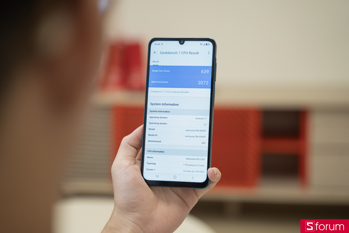 Phần cứng và hiệu năng của Samsung Galaxy A08
