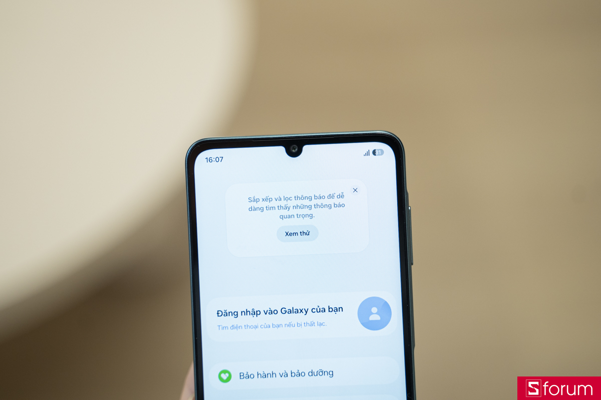 Màn hình và chất lượng hiển thị của Samsung Galaxy A08