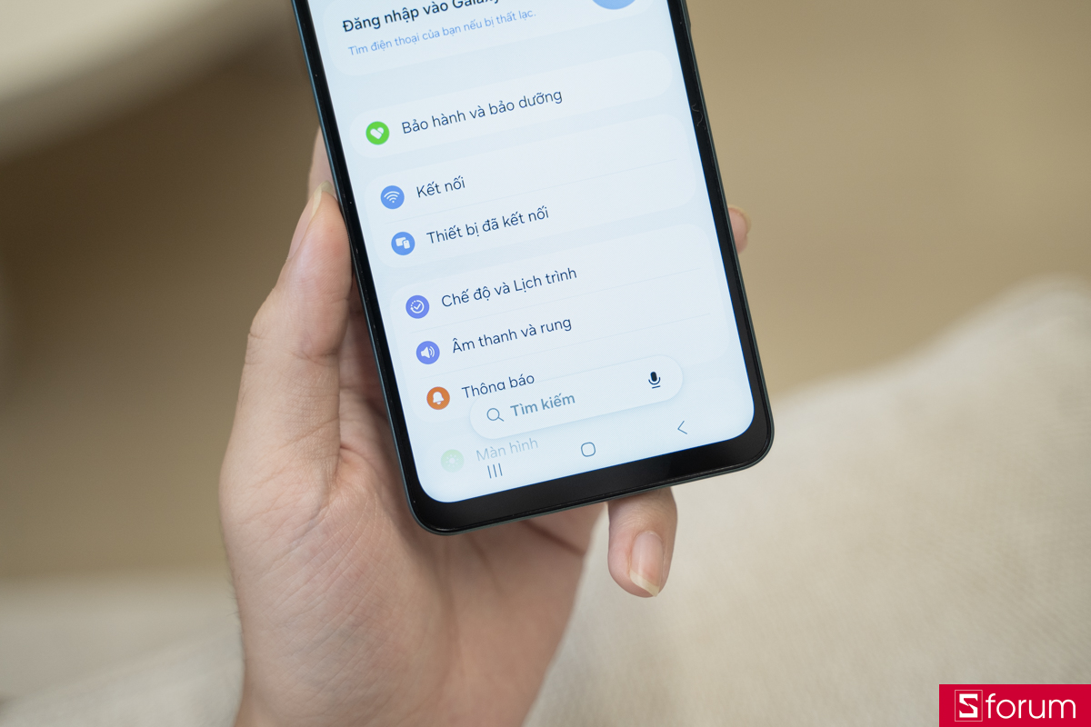 Màn hình và chất lượng hiển thị của Samsung Galaxy A08