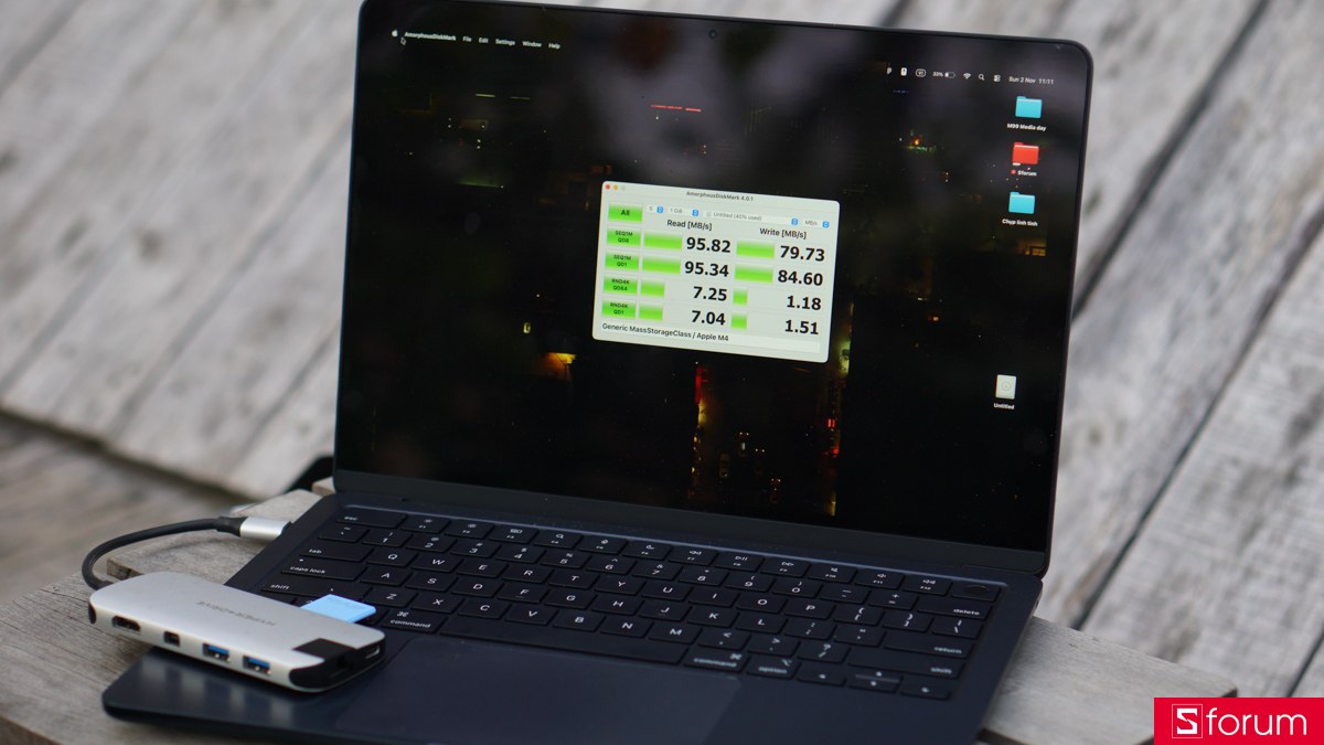 Kết quả đo tốc độ đọc ghi trên AmorphousDiskMark của thẻ nhớ MicroSD Sandisk Creator
