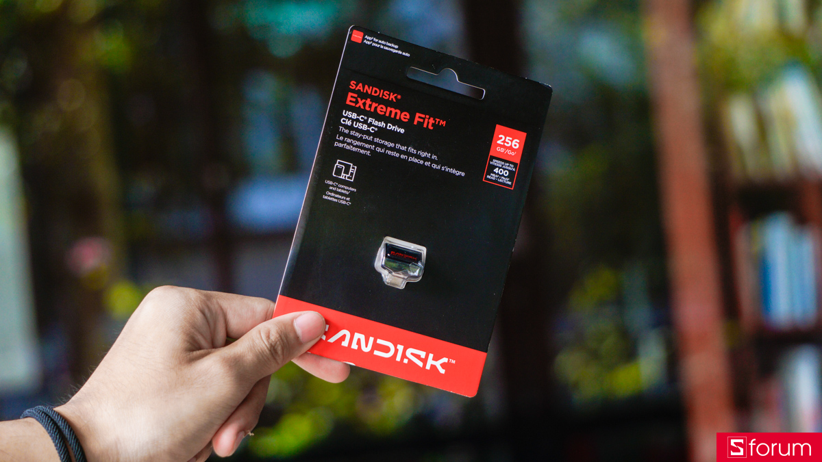 SanDisk Extreme Fit CZ530 vẫn giữ phong cách đóng gói quen thuộc của các sản phẩm lưu trữ đến từ Sandisk