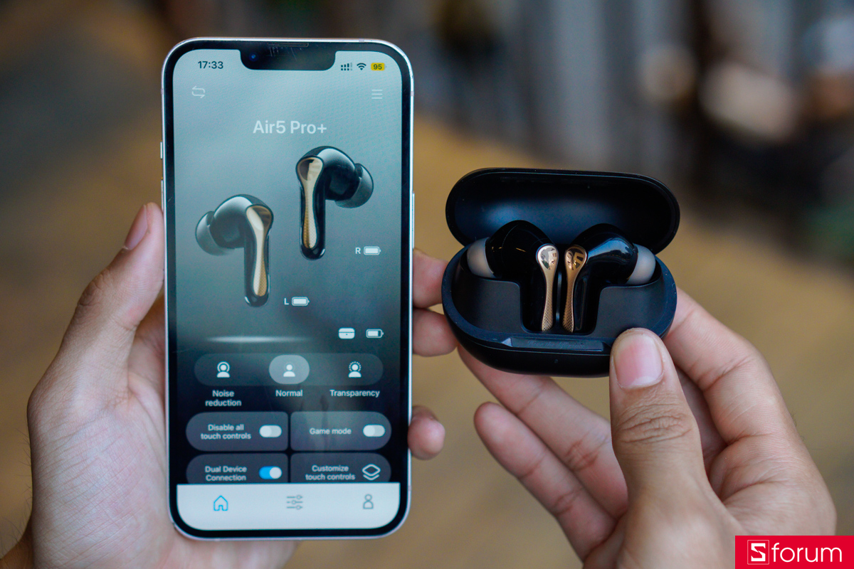 SoundPEATS Air 5 Pro+ kết nối với ứng dụng PEATSAudio quen thuộc