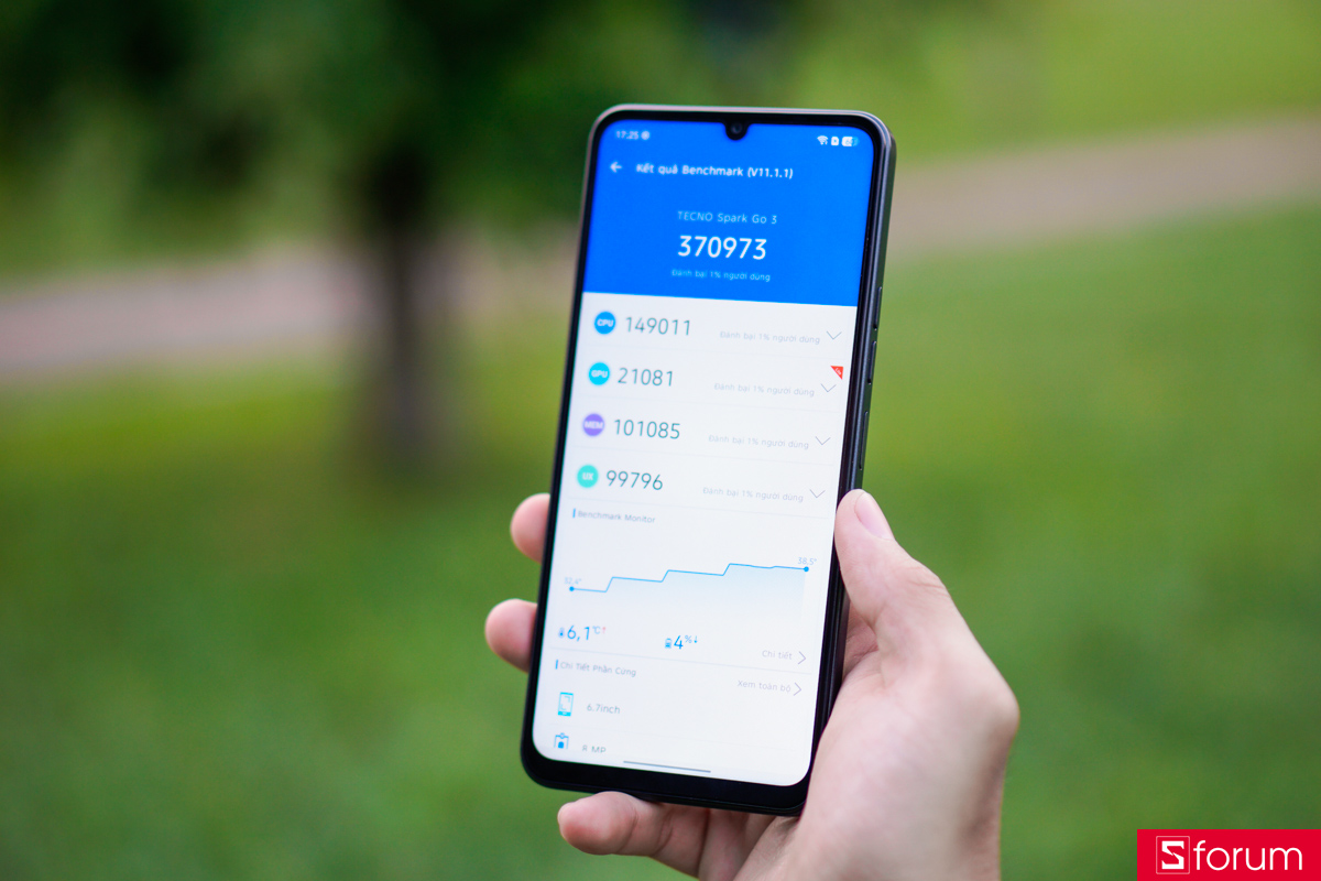 Điểm Antutu của Tecno Spark Go 3
