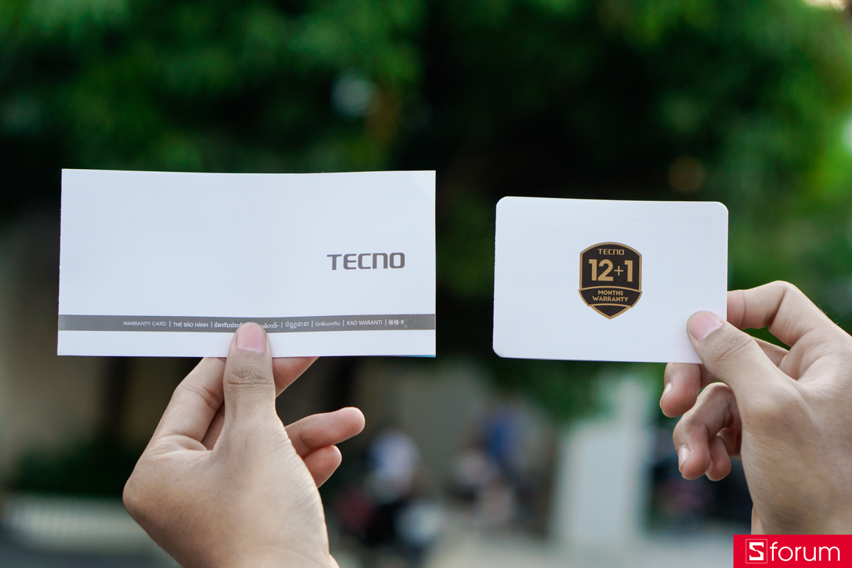 Giấy hướng dẫn sử dụng và phiếu bảo hành của Tecno Spark Go 3