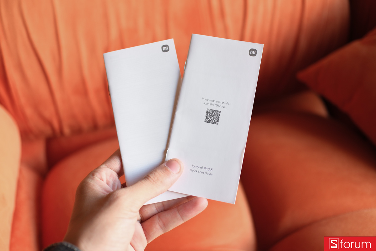 Giấy hướng dẫn sử dụng nhanh của Xiaomi Pad 8