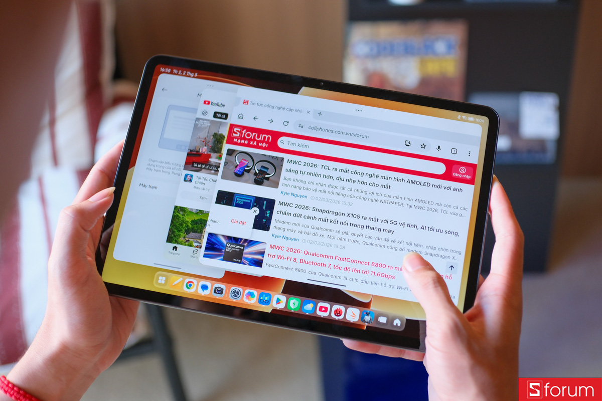 Tỉ lệ màn hình 3:2 cũng hỗ trợ cho việc sử dụng Desktop View trên Xiaomi Pad 8 được dễ dàng và thuận tiện hơn