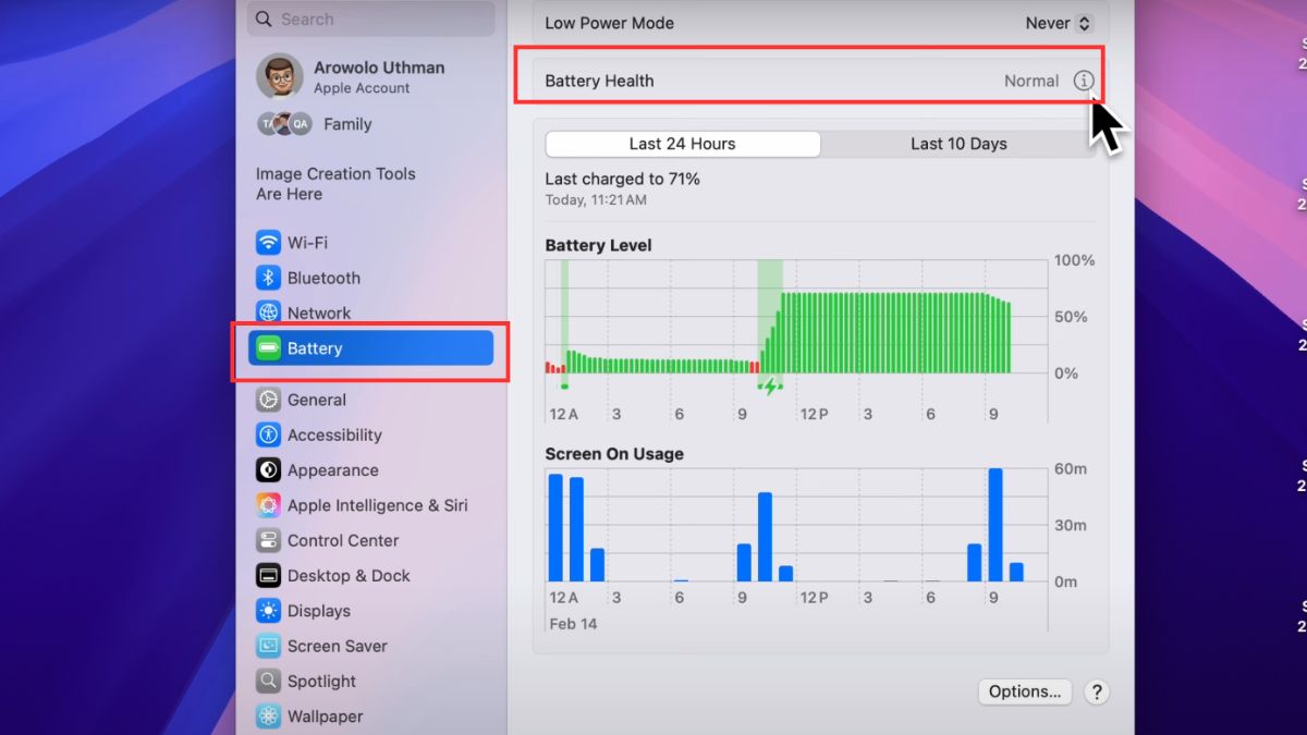 Cách kích hoạt Optimized Battery Charging - bước 2