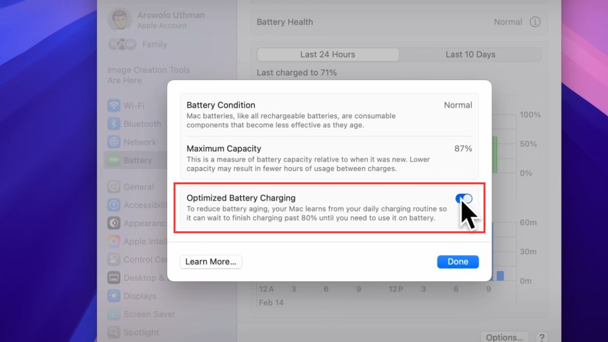 Cách kích hoạt Optimized Battery Charging - bước 3