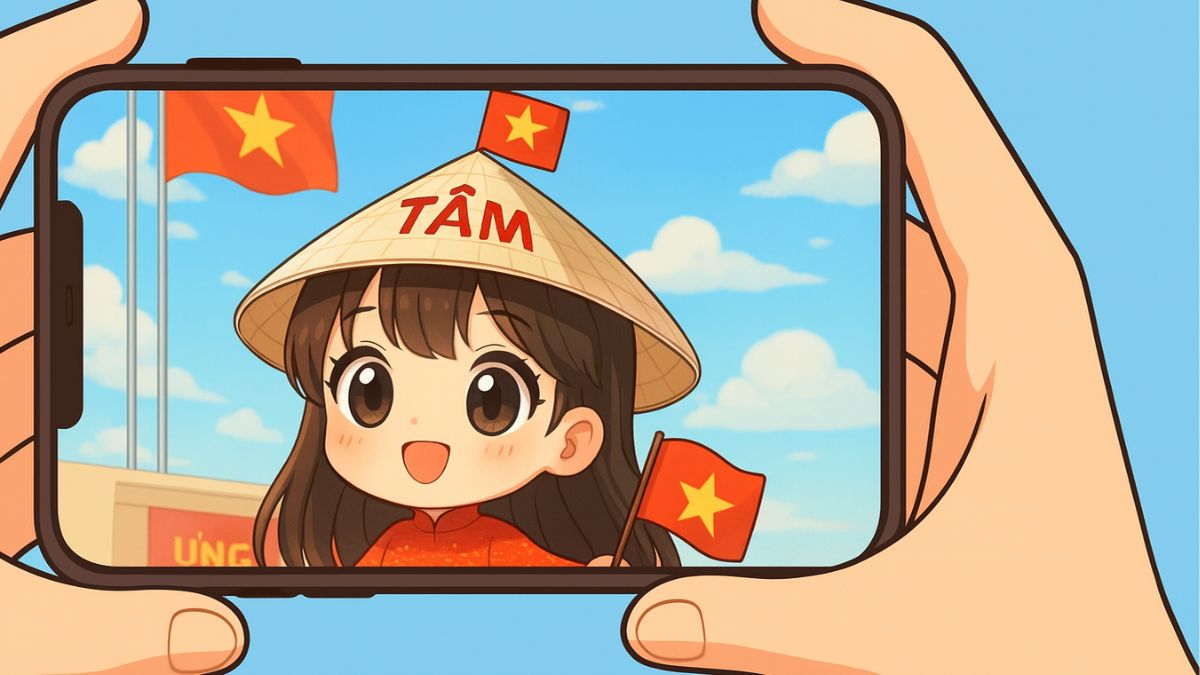 Cách tạo ảnh chibi mừng Quốc khánh 2/9 theo trend