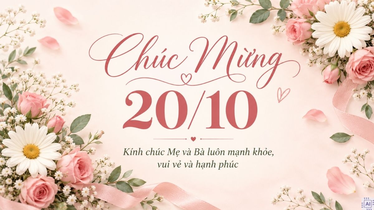 Hình ảnh thiệp chúc mừng 20/10 đẹp