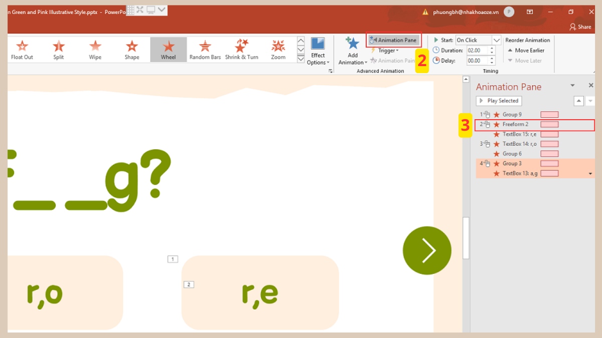 Cách xóa hiệu ứng biến mất trong PowerPoint 2