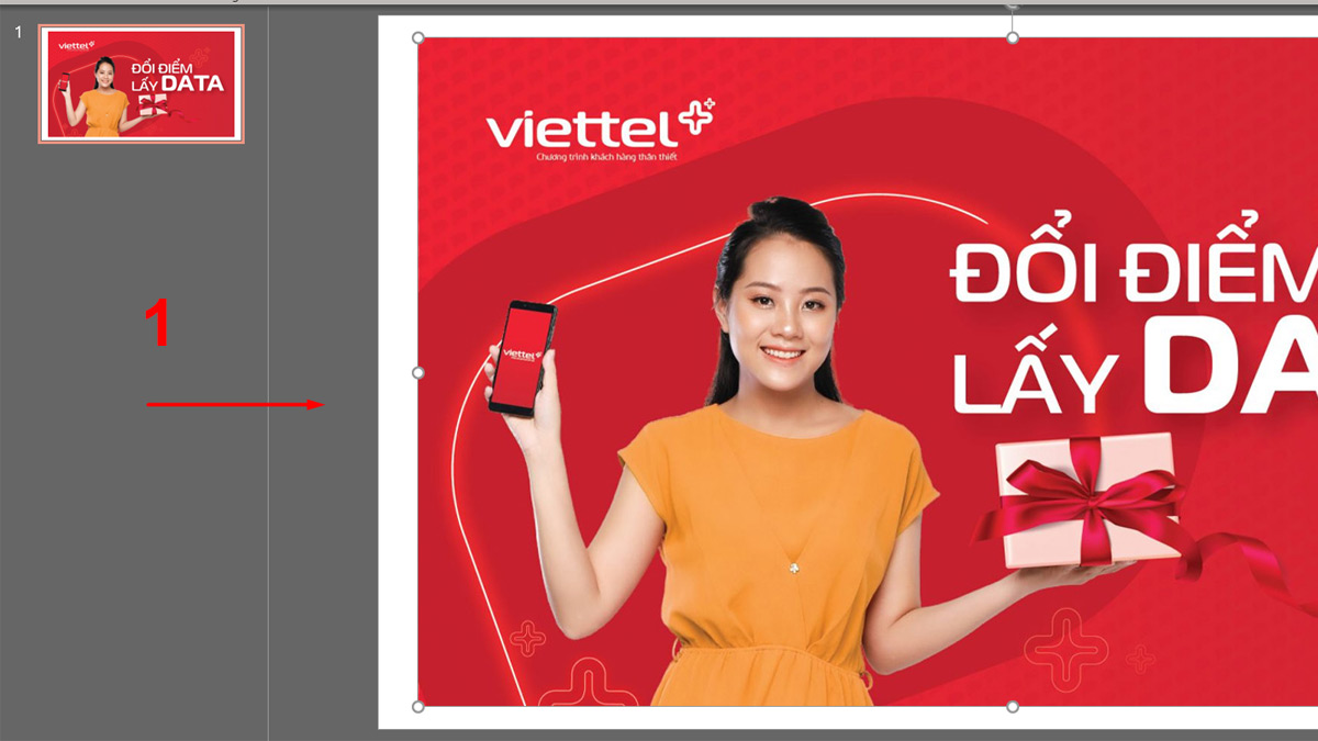 Cách làm trong suốt ảnh trong PowerPoint tự động Bước 1