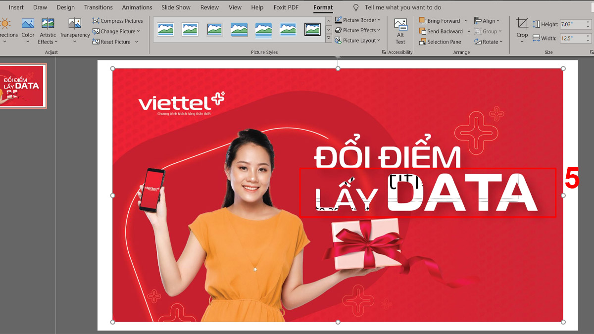 Cách làm trong suốt ảnh trong PowerPoint tự động Bước 4