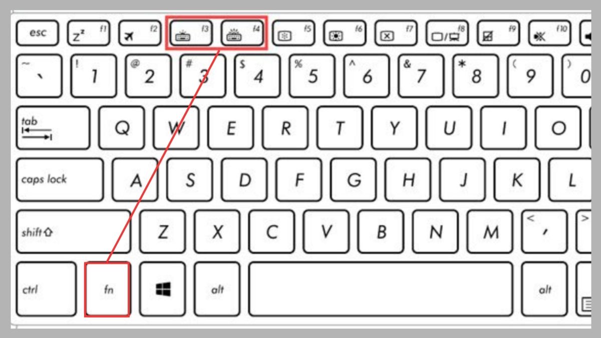 Cách bật đèn bàn phím Asus Vivobook bằng phím tắt