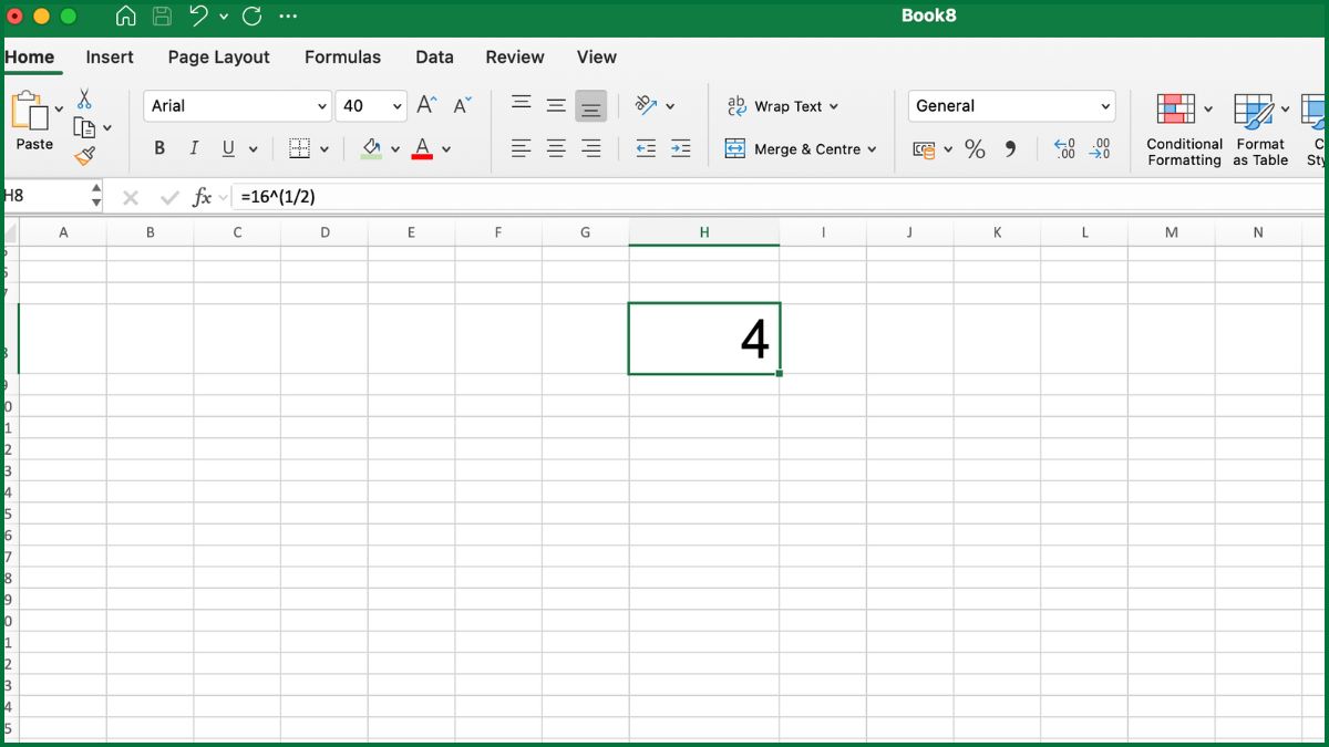 Cách tính căn bậc 2 bằng công thức mũ
