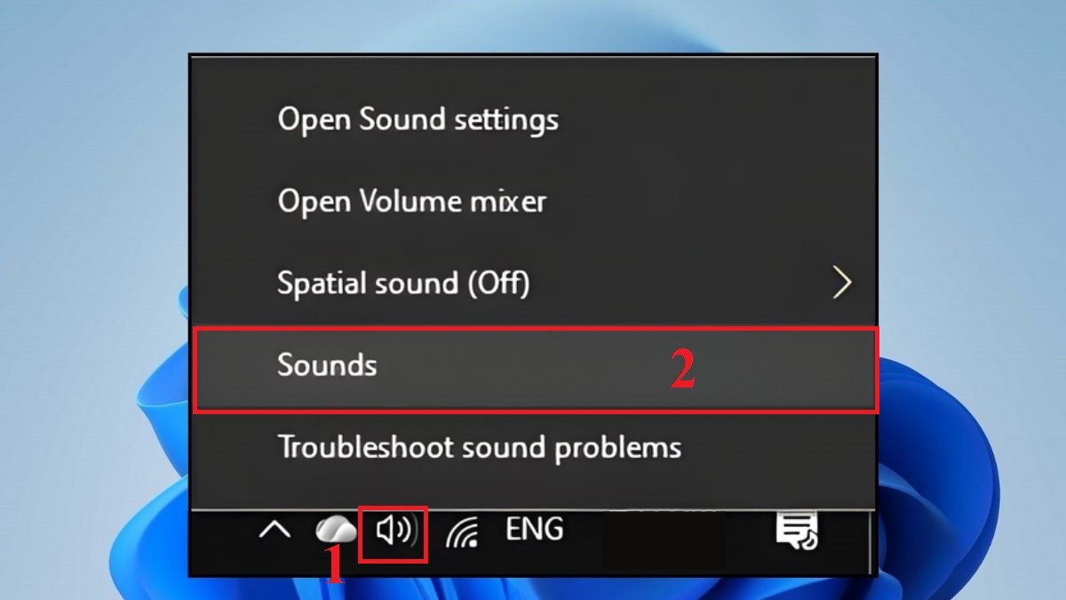 Chọn lại thiết bị phát âm thanh trong Playback Devices bước 1
