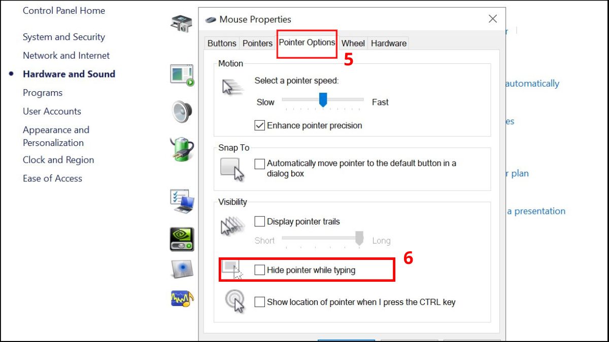 Mất con trỏ chuột trên màn hình laptop Asus: Kiểm tra chuột ẩn Bước 4