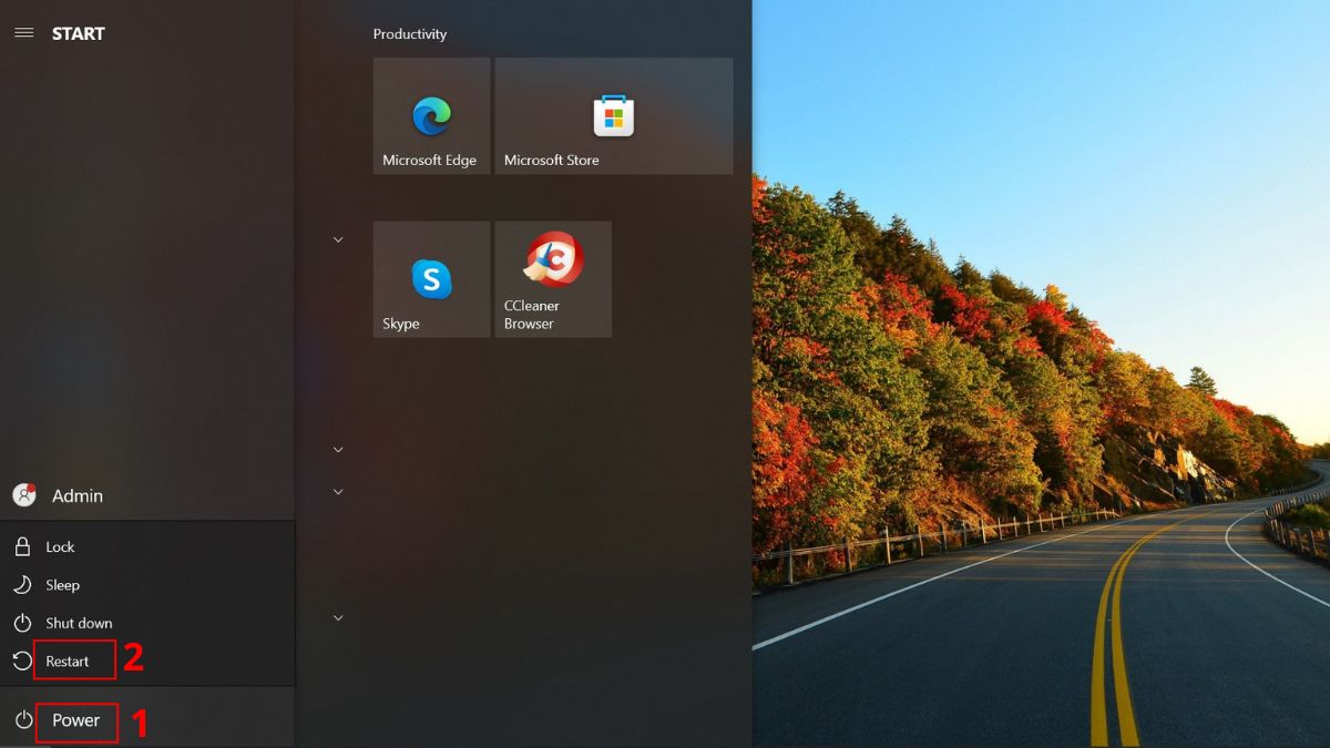 Khắc phục mất con trỏ chuột trên màn hình laptop Asus: Khởi động lại