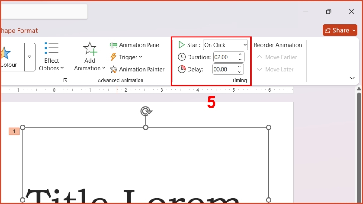 Cách thêm hiệu ứng Emphasis trong PowerPoint Bước 3