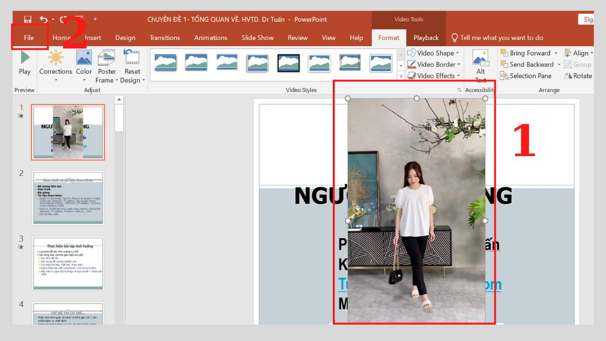 Khắc phục lỗi video không chạy trong PowerPoint 7 - Bước 1