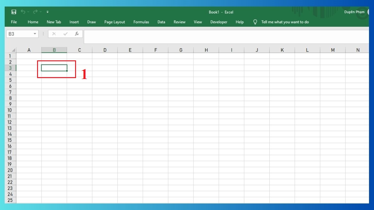 Chèn biểu tượng căn bậc 3 trong Excel vào ô tính Bước 1