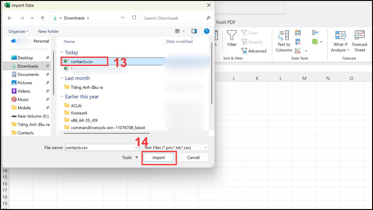 Chuyển file VCF sang Excel dùng Google Contacts Bước 4