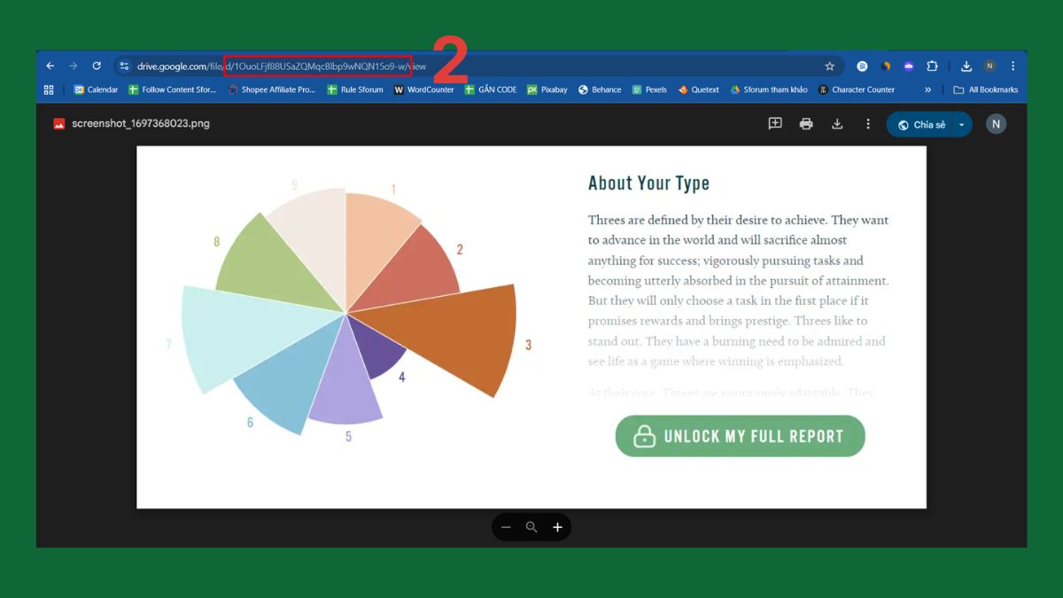 Hàm IMAGE trong Google Sheet chèn ảnh từ Google Drive Bước 2