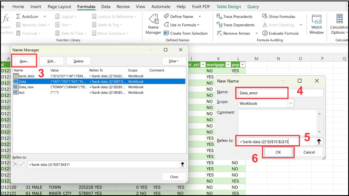 Cách sử dụng Name Box trong Excel: Quản lý và chỉnh sửa Bước 2