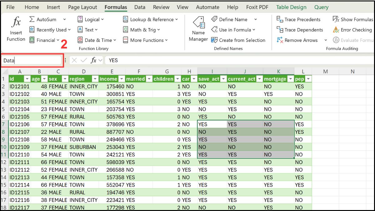 Cách sử dụng Name Box trong Excel: Đặt tên Bước 2