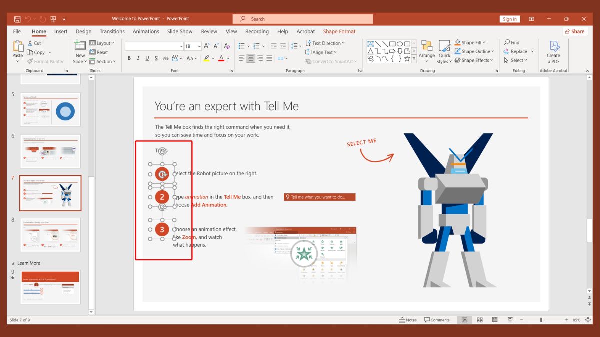Group trong PowerPoint là thao tác gộp nhiều đối tượng