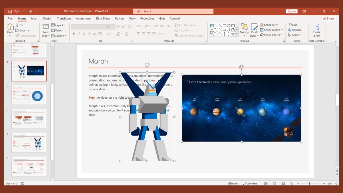 Tại sao không group được trong PowerPoint Online