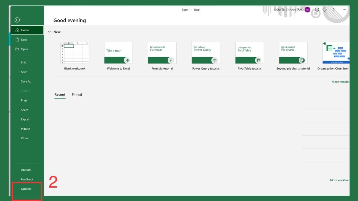 Bật tính năng thống kê mô tả trong Excel Bước 2