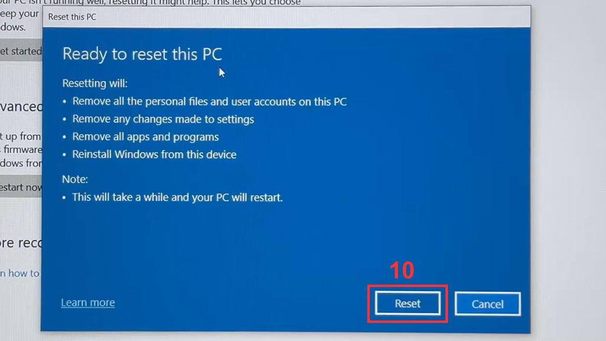 Cài Win tại nhà bằng “Reset this PC” có sẵn Bước 5b