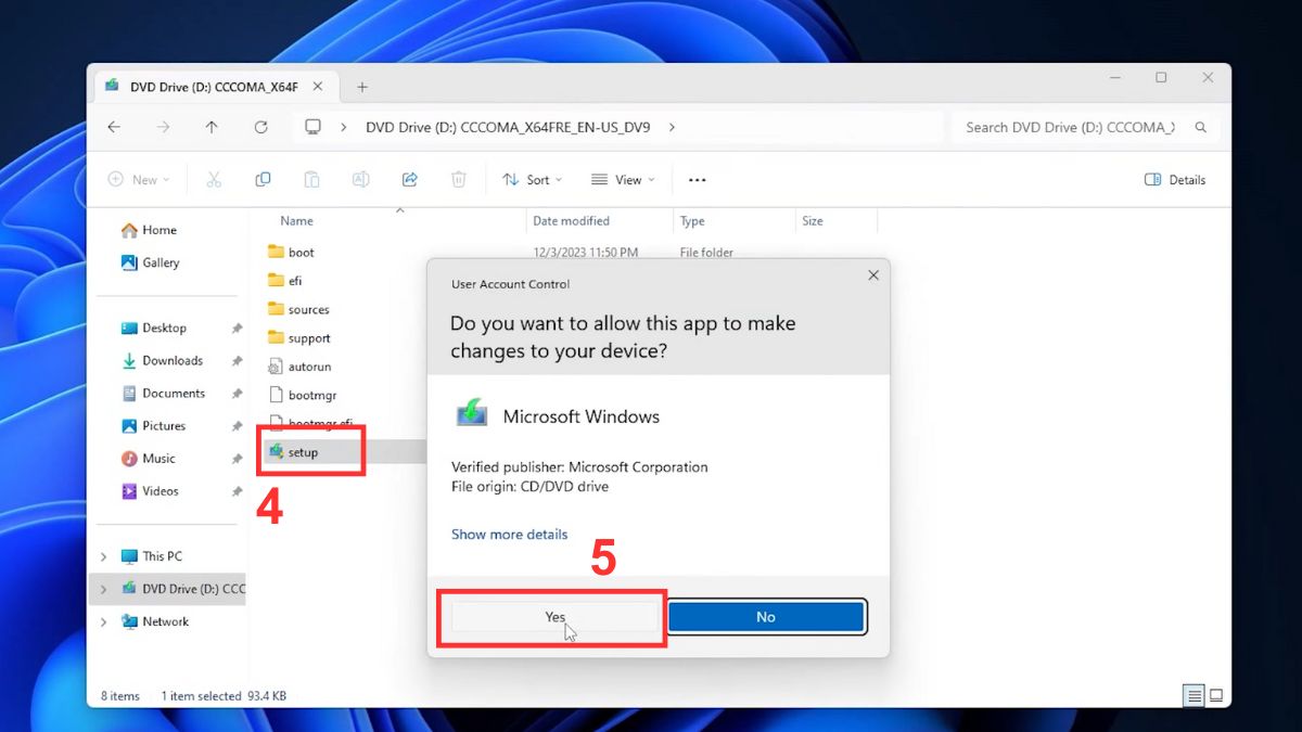 Cài Win tại nhà bằng file ISO trên ổ đĩa ảo bước 2