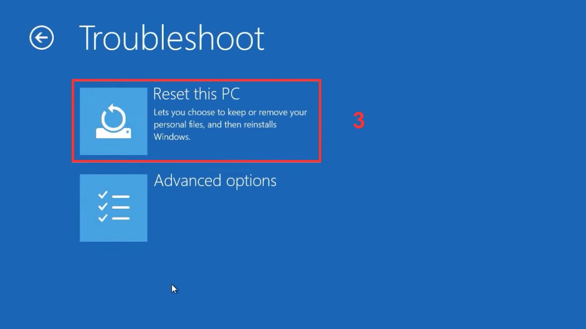 Cài Win tại nhà từ phân vùng Recovery Bước 2b